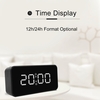 Multifonctionnel LED Miroir Réveil Horloge De Table De Charge Sans Fil 12H/24H Réveil Numérique Horloge De Température Thermomètre Numérique Noir