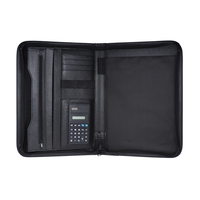 Multifonctionnel Professionnel Business Zippered Padfolio Dossier Document Cas Organisateur A4 PU Cuir