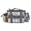 Multifonctionnel Sac de pêche de pêche Sports de plein air Sac à bandoulière unique Sac à bandoulière Sac de taille Pack Pêche leurres Sac de stockage utilitaire de vitesse avec 2 cas de pêche Boîte à outils utilitaire