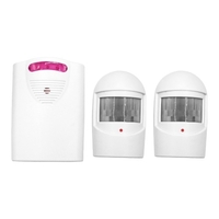 Multifonctionnel sans fil allée alarme IR capteur de mouvement alarme sonnette 1 récepteur 2 émetteurs pour usage extérieur à la maison