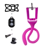 Multifonctionnel Selfie Stick Silicone Télécommande sans fil 360 degrés Support de téléphone flexible