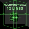 Multifunctional 3D 12 Lines Laser Level Tool Vertical Horizontal Lines with Self-leveling Function