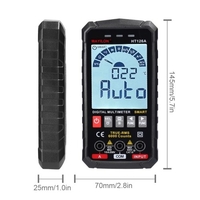 Multimètre numérique intelligent portable MAYILON HT126B Grand écran VA 6000 comptes NCV True RMS Mesure avec rétroéclairage Lampe de poche Maintien des données Courant continu Tension alternative Résistance au courant Capacité Fréquence de servi