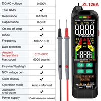 Multimètre numérique Testeur professionnel Mètre Courant alternatif Courant continu Tension Multimetro True RMS Capacitance Temp Detector Multitester