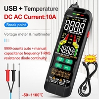 Multimètre numérique Testeur professionnel Mètre Courant alternatif Courant continu Tension Multimetro True RMS Capacitance Temp Detector Multitester