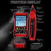 Multimètre testeur de câble réseau portable 2 en 1 avec écran LCD rétroéclairé