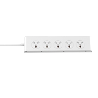 Multiprise LDNIO 10 prises à 2 broches avec 6 ports USB 30W PD + QC Adaptateur de prise de courant à charge rapide Rallonge de 6, 9 pieds Protecteur de surtension SC10610