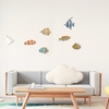 Mur de poisson suspendu 1 Décor de mur en fer Applique créative Décoration artisanale Mur suspendu Vie marine