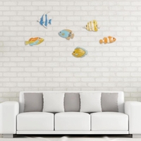 Mur de poissons suspendus 6 décor de mur de fer Décoration créative d