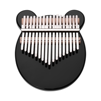 Muslady 17-Key Thumb Piano Black Acrylique Instrument de musique Kalimba Mbira