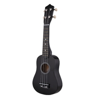 Muslady 21 pouces ukulélé 4 cordes ukulélé petite guitare basse en bois Instrument de musique enfants cadeau noir