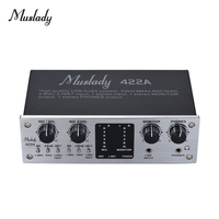 Muslady 422A 4-Channel USB Audio System Interface Carte Son Externe + 48V alimentation fantôme DC 5V Alimentation pour Ordinateur Smartphone Avec Câble USB