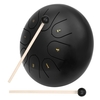 Muslady 8 Notes C-key 6 pouces Mini Tambour À Langue En Acier Main Pan Drum Percussion Instrument Avec Baguettes Pour L