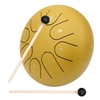 Muslady 8 Notes C-key 6 pouces Mini Tambour À Langue En Acier Main Pan Drum Percussion Instrument Avec Baguettes Pour L
