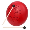 Muslady 8 Notes C-key 6 pouces Mini Tambour À Langue En Acier Main Pan Drum Percussion Instrument Avec Baguettes Pour L