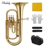 Muslady Brass B Flat Baryton Bb Instrument à vent Gold Lacquer Surface