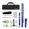 Muslady Closed Hole C Flute 16 Keys Instrument à vent nickelé cupronickel
