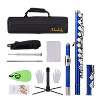 Muslady Closed Hole C Flute 16 Keys Instrument à vent nickelé cupronickel