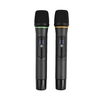 Muslady D4-4 Professional Système de microphone sans fil UHF à 4 canaux Comprend 2 micros de casque avec émetteurs Bodypack + 2 microphones portables + 1 récepteur de montage en rack pour les réunions d