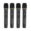 Muslady D4 Professional Système de microphone sans fil UHF à 4 canaux comprend 4 micros portables + 1 récepteur rackable pour entreprise Réunion publique KaraokeTeaching