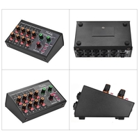 Muslady M-228A Table de mixage audio mono / stéréo stéréo à 8 canaux avec fonction de réverbération Découpage de la fréquence 60Hz