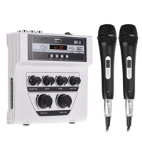 Muslady MF-8 Mini Sound Audio Mixer Stéréo Echo Mixers Dual Mic Inputs Support BT Recording MP3 Function