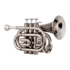 Muslady Mini Pocket Trompette Sib Plat En Laiton Matériel Instrument à Vent avec Embouchure Gants Nettoyage Tissu Housse de Transport