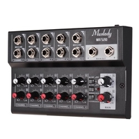 Muslady MIX5210 Console de mixage 10 canaux Console de mixage audio numérique stéréo
