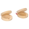 Muslady Paire De Castagnettes En Bois Castanet Finger Clappers Instrument De Musique
