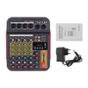 Muslady TM4 Console de mixage audio numérique à 4 canaux Console de mixage intégrée Alimentation fantôme 48 V