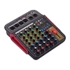 Muslady TM4 Console de mixage audio numérique à 4 canaux Console de mixage intégrée Alimentation fantôme 48 V