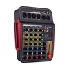 Muslady TM4 Console de mixage audio numérique à 4 canaux Console de mixage intégrée Alimentation fantôme 48 V