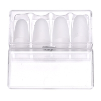 Muslady Ultra-Thin Guitar Fingertip Protector Anti-Slip Silicone Finger Guard Cover Left-Hand Finger Caps Prevent Pain for Guitar Ukulele Stringed Instrument (4 Pcs)