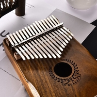 Muspor 17 touches EQ Kalimba solide Acacia Pouce Piano Link haut-parleur Pick-up électrique avec sac câble Calimba Mbira Instrument de clavier