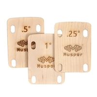 Muspor MX0360D 3 pièces cales de cou de guitare 0.25 0.5 1 degré cales en bois ensemble pour boulons de cou boulonnés