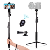 Nahamo Support de trépied extensible Selfie Stick 54 pouces Alliage d
