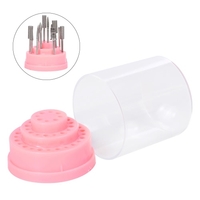 Nail Holder Drill Bit stands Displayer Organizer Container 48 trous Ongles Manucure Outils Acrylique couverture