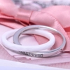 Nano céramique & S925 bague en argent poli avec CZ diamant incorporé taille plaquée or blanc 6 7 8
