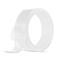 Nano Tape Roll Ruban Adhésif Double Face 3.3 Pieds Traceless Lavable Nano Tape Stick Gel Grip Grip réutilisable Nano Gel Pads pour la fixation de voiture Tapis de tapis de verre Windowshield Photos Posters Usage domestique,  industriel