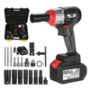 NANWEI Clé à chocs sans fil Moteur sans balai à couple de 380 Nm avec mandrin rapide 1/2 et 5/16 pouces Kit d