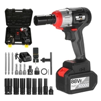 NANWEI Clé à chocs sans fil Moteur sans balai à couple de 380 Nm avec mandrin rapide 1/2 et 5/16 pouces Kit d