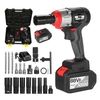 NANWEI Clé à chocs sans fil Moteur sans balai à couple de 380 Nm avec mandrin rapide 1/2 et 5/16 pouces Kit d