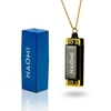 NAOMI Harmonica Collier Mini Harmonica Musical de Clé C 4 Trous 8 Tons Instrument de Musique pour Enfants Débutants