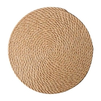 Napperons tissés Napperon tressé rond de 5 pouces pour table à manger Tapis de jute antidérapants résistants à la chaleur Tapis de table pour assiette à vaisselle Pot Théière