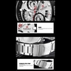 Naviforce Hommes Montre À Quartz En Acier Inoxydable Bande De Mode Multifonction Montre-Bracelet Brillant 3ATM Conception De Résistance À L