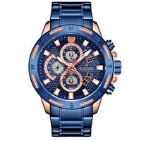 NAVIFORCE Montre-bracelet à quartz en acier inoxydable