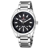 NAVIFORCE NF9038 élégant décontracté hommes montre à quartz multifonctionnel 30M étanche montre-bracelet en acier avec affichage lumineux/automatique de la date/semaine