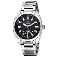NAVIFORCE NF9038 élégant décontracté hommes montre à quartz multifonctionnel 30M étanche montre-bracelet en acier avec affichage lumineux/automatique de la date/semaine