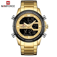 NAVIFORCE NF9138S Montre Homme Double Affichage Deux Quartz Numérique Mouvement