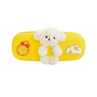NBX Mignon Dessin Animé Ours Étui À Crayons En Silicone Grande Capacité Avec Fermeture À Glissière Porte-Poche Pour Stylo Boîte De Rangement Durable Papeterie Sac Organisateur Cadeau pour Enfants Étudiants Filles Garçons Fournitures Scolaires
